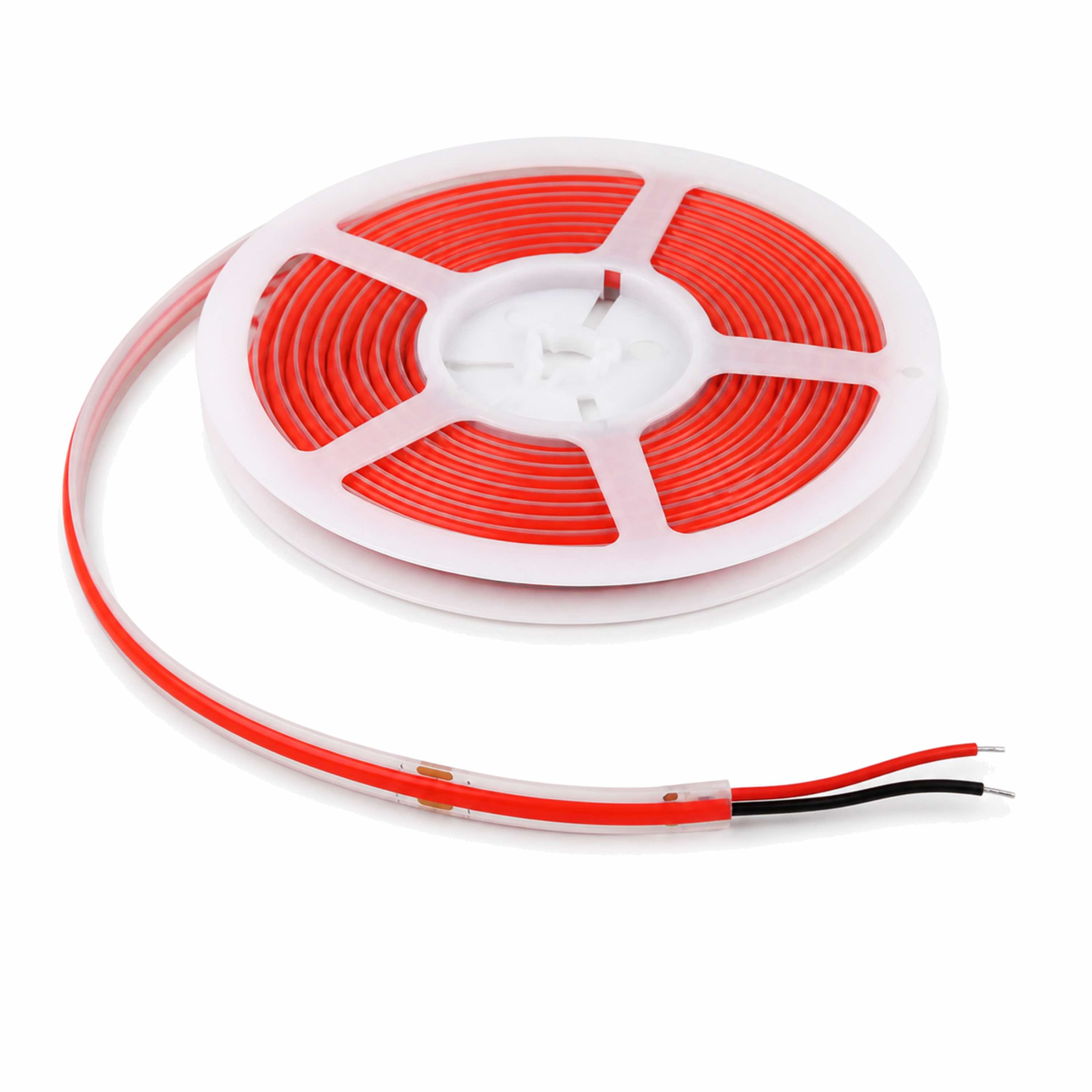 220V COB LED Strip Light – Red