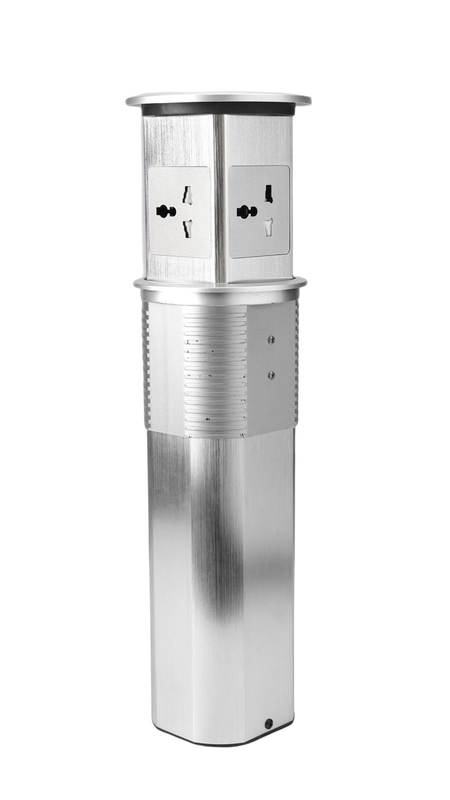 Pop-Up Power Socket with Wireless Charger (Silver)